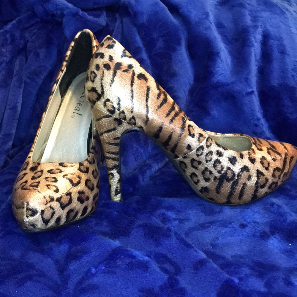 Leopard Print Platform Heel